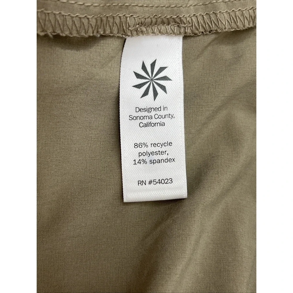 Athleta Skort Tennis Sports Zip Pocket Skirt Shorts Size 12 Beige Tan